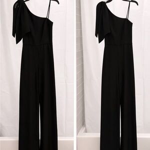 BHLDN Black One-Shoulder Jumpsuit